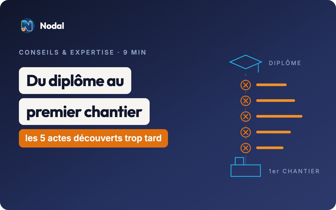 Du diplôme au premier chantier : les 5 actes découverts trop tard
