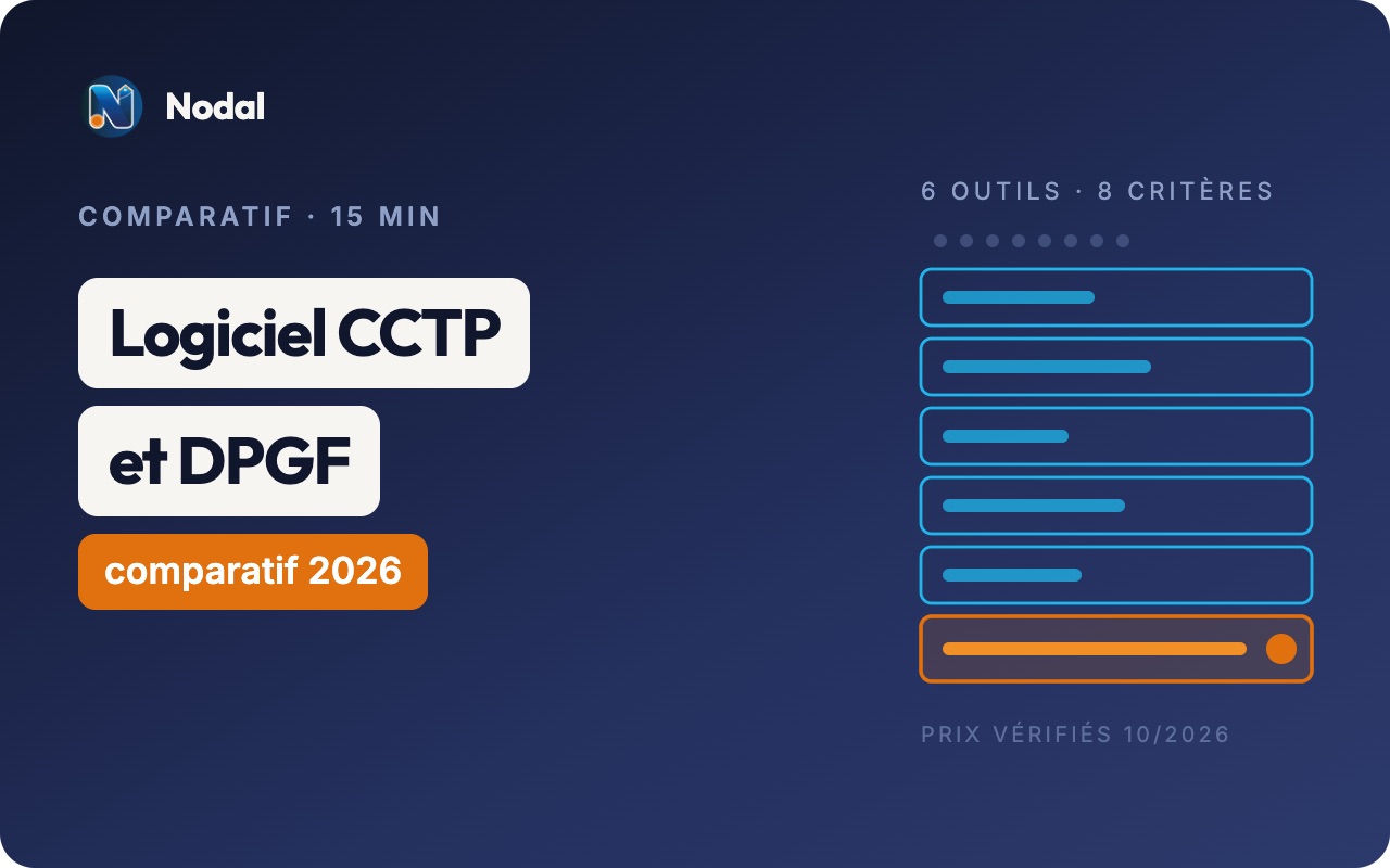 Logiciel CCTP et DPGF pour architecte d'intérieur : comparatif 2026