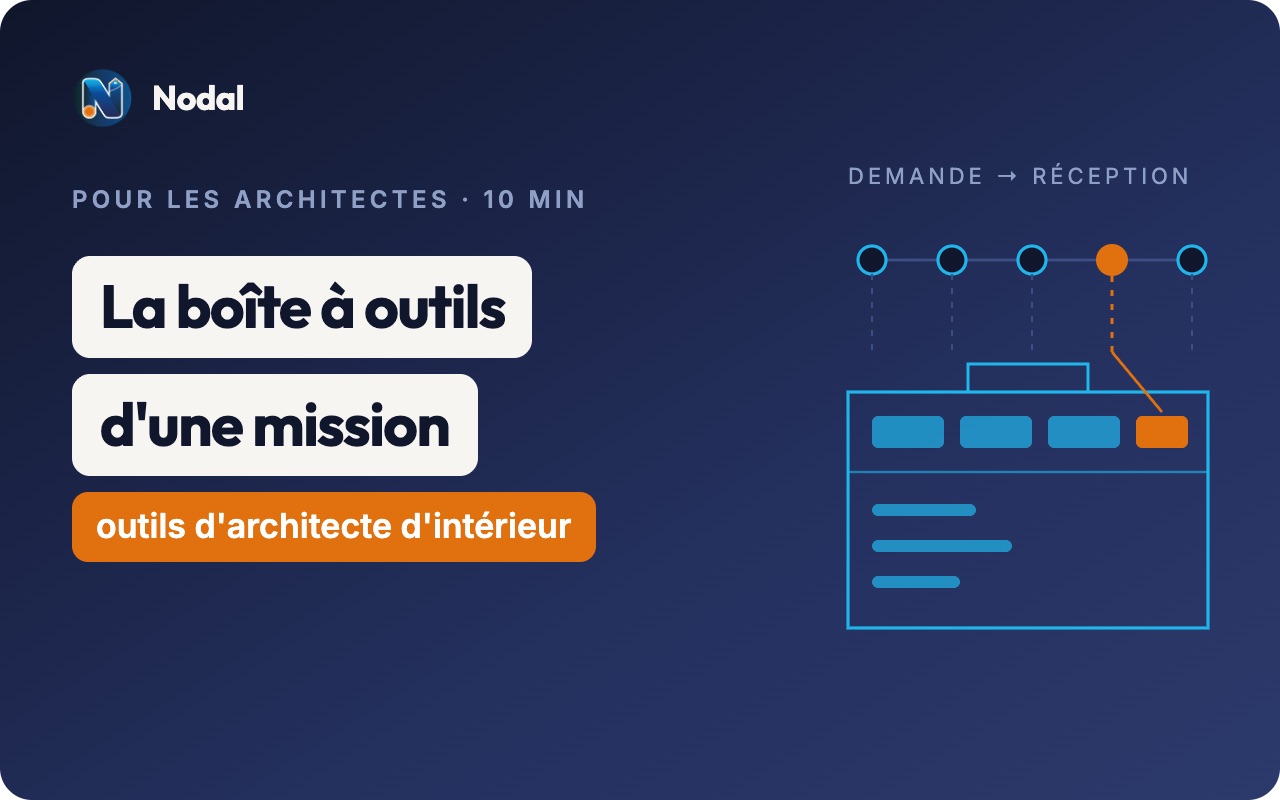 Outils d'architecte d'intérieur : la boîte à outils d'une mission